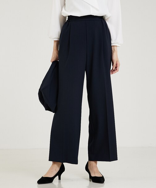 【エニデイカセット】タックストレートパンツ