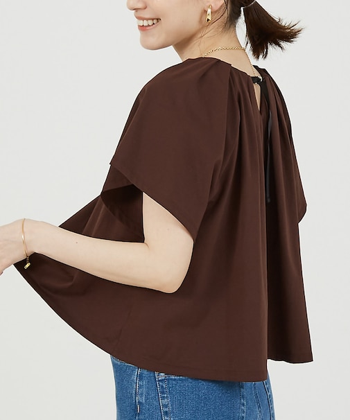 タックフレアーショートプルオーバー