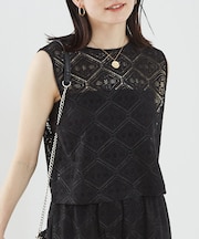 レース2WAYジレブラウス