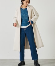 【ロングセラー】ベルト付きロングコート