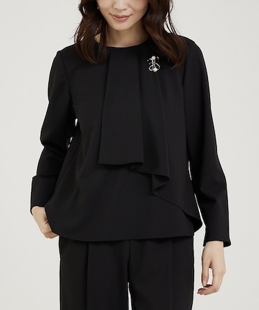 【エニデイカセット】タックフレアーブラウス