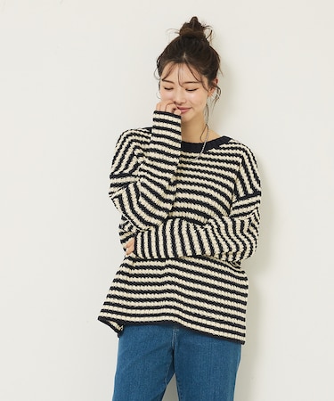 ローゲージ2WAYニット