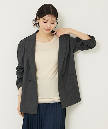 【セットアップ対応】グレンチェックジャケット