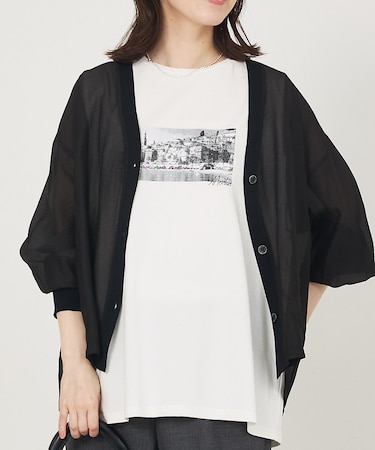 シアーシャツカーディガン