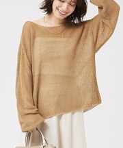 リネンライクシアーニット