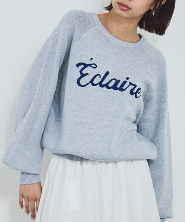 【新色追加】ロゴジャガードニット