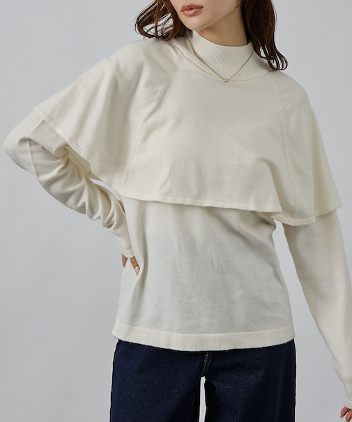 ハイネックケーププルオーバー