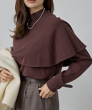 ハイネックケーププルオーバー