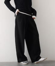 【後ろウエストゴム】タックワイドスラックス　m_01