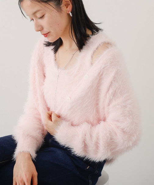 【２点セット】シャギーニットアンサンブル