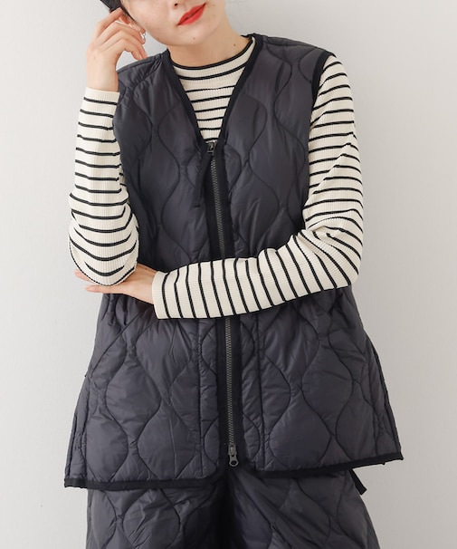 【TAION】 Wジップ ダウンベスト