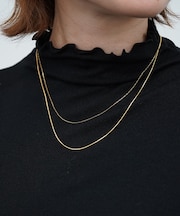 【NOVA】サージカルステンレダブルチェーンネックレス