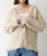 シャギー起毛カーディガン