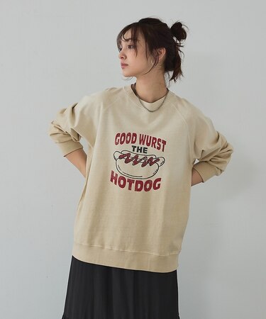 ラグランプリントプルオーバー