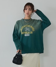 ラグランプリントプルオーバー