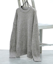 ラメスパンコールゆるニット