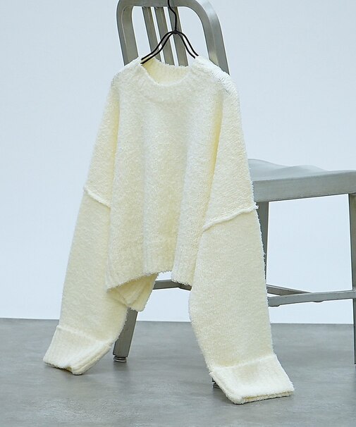 ブークレワイドスリーブショートニット