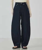 ウォッシュドバレルデニムパンツ