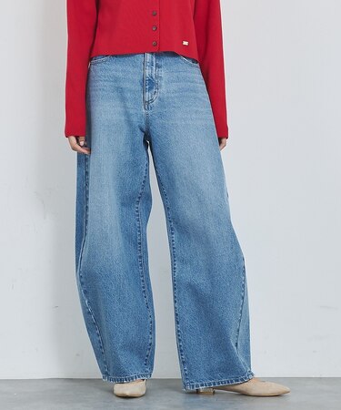 【GISELe 4月号掲載】ウォッシュドバレルジーンズ/大人カジュアル/カーブパ