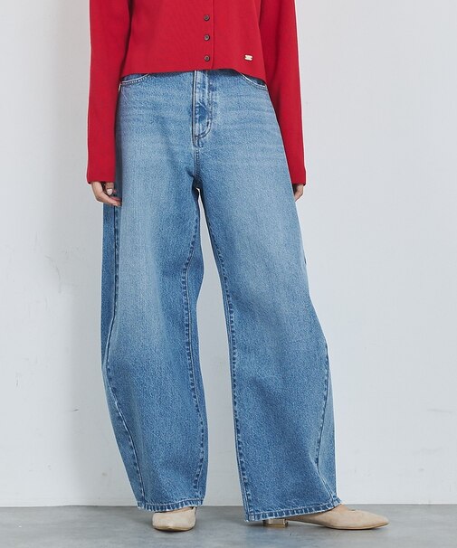 【GISELe 4月号掲載】ウォッシュドバレルジーンズ/大人カジュアル/カーブパ