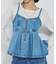 ウォッシュドデニムキャミ/レイヤード/バックリボン/春服/夏服