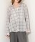 【シアー素材】チェックフードシャツ/春服/夏服/ゆったり/羽織り