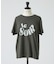 【新色チャコールグレー入荷】甘編み天竺フロッキープリントTシャツ