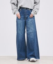 【SOMETHING】LISAスーパーワイドパンツ/デニム/シーズンレス