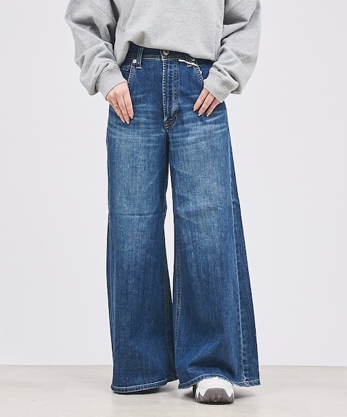 【SOMETHING】LISAスーパーワイドパンツ/デニム/シーズンレス