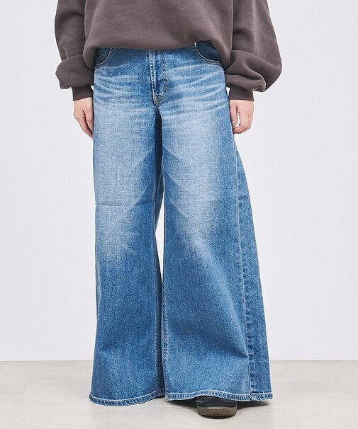 【SOMETHING】LISAスーパーワイドパンツ/デニム/シーズンレス