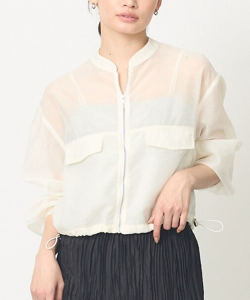 【サッと羽織れる】シアーブルゾン