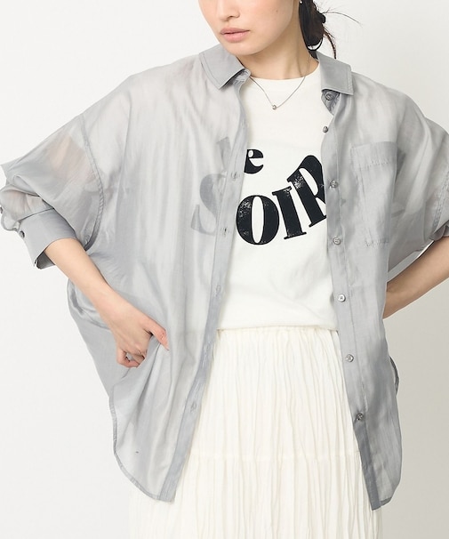 【着回し自由自在】シアーシャツ