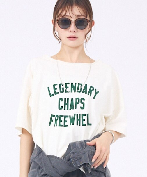 【2WAY】ピグメントオフショルダーロゴTシャツ