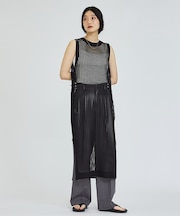 【レイヤード】メッシュニットワンピース