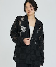 【セットアップ対応】刺繍レースジャケット