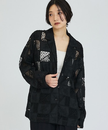 【セットアップ対応】刺繍レースジャケット