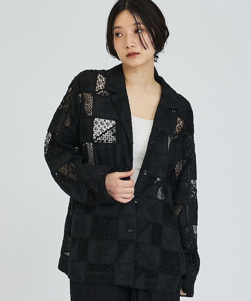 【セットアップ対応】刺繍レースジャケット