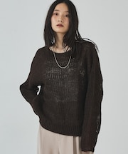 モヘアライクシアーニット