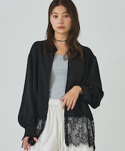 裾レースシャツ