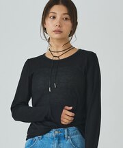 ダブル襟シアーフライスプルオーバー