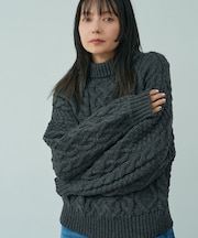 【ベッキーコラボ】ケーブル編みニット