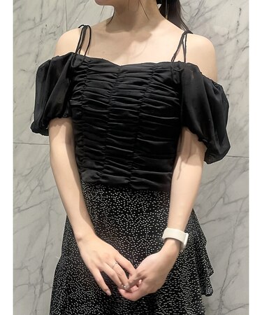 3WAYオフショルギャザーブラウス