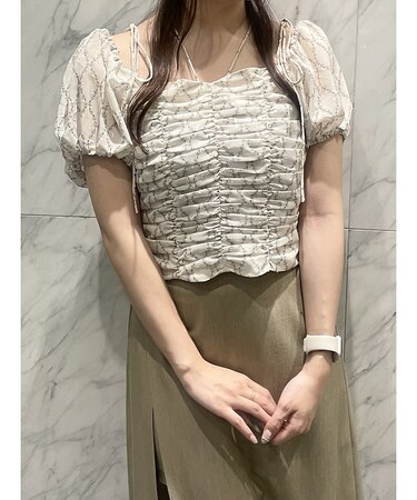 3WAYオフショルギャザーブラウス