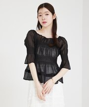 シャーリングシアーブラウス