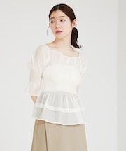 シャーリングシアーブラウス