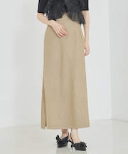 ショートパンツ付きスリットロングスカート