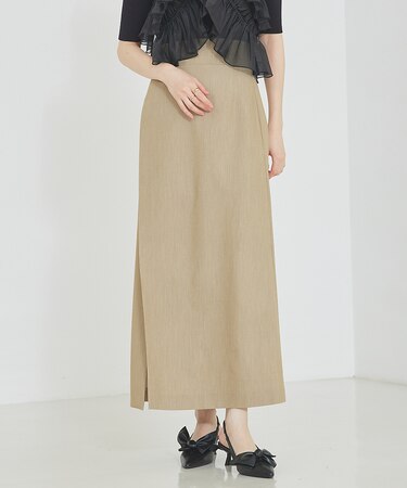 ショートパンツ付きスリットロングスカート
