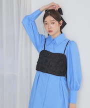 パイピングジャガードビスチェ