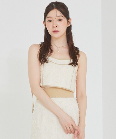 パイピングジャガードビスチェ