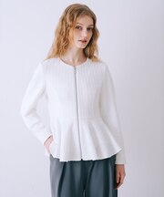 ペプラムカットツイードジャケット